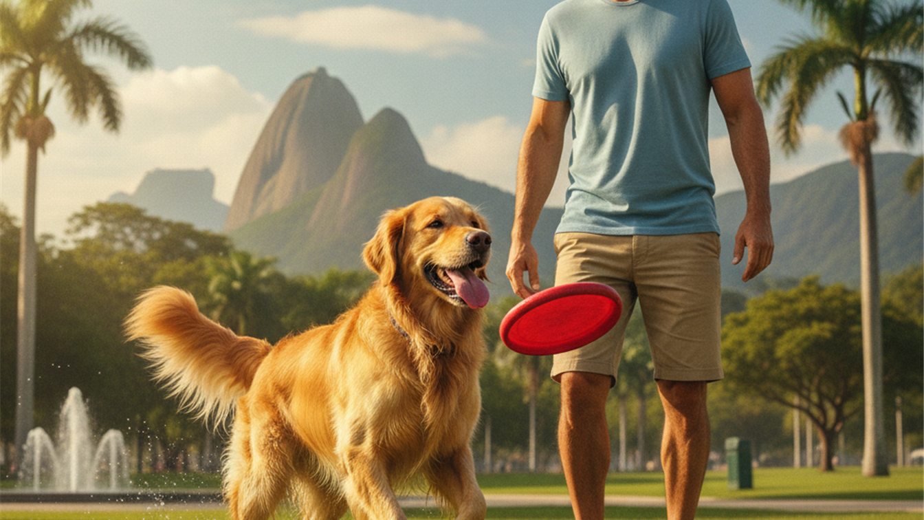 cao feliz saudavel apos tratamento de sarna pelo brilhante