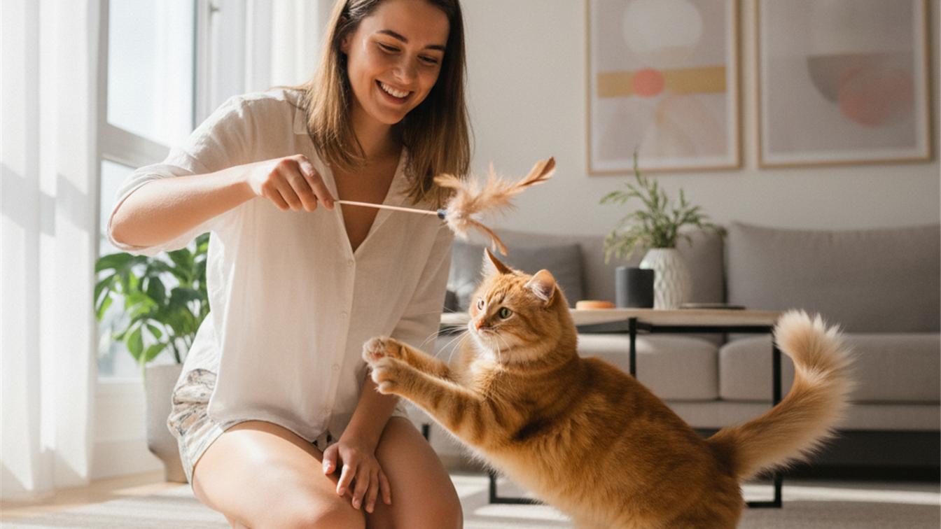 brincadeiras com gatos em apartamento