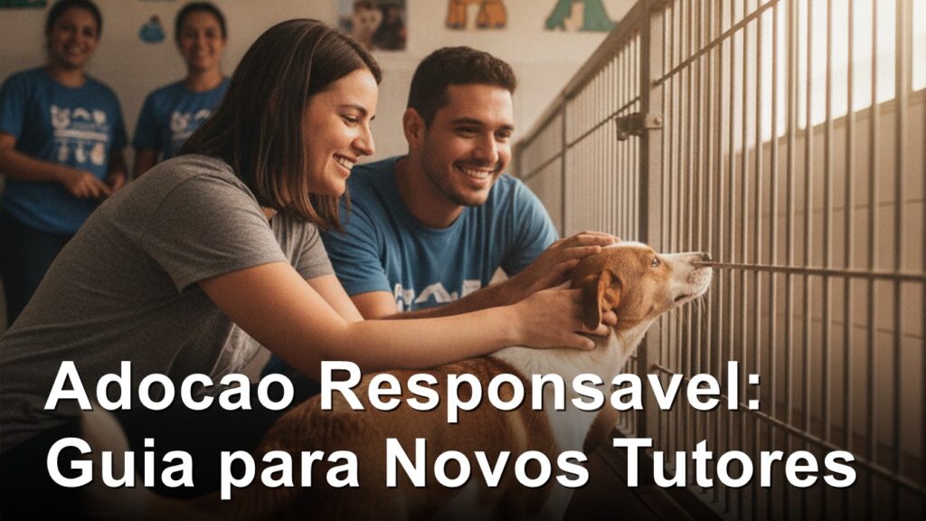 casal adotando cachorro em abrigo de animais no Brasil