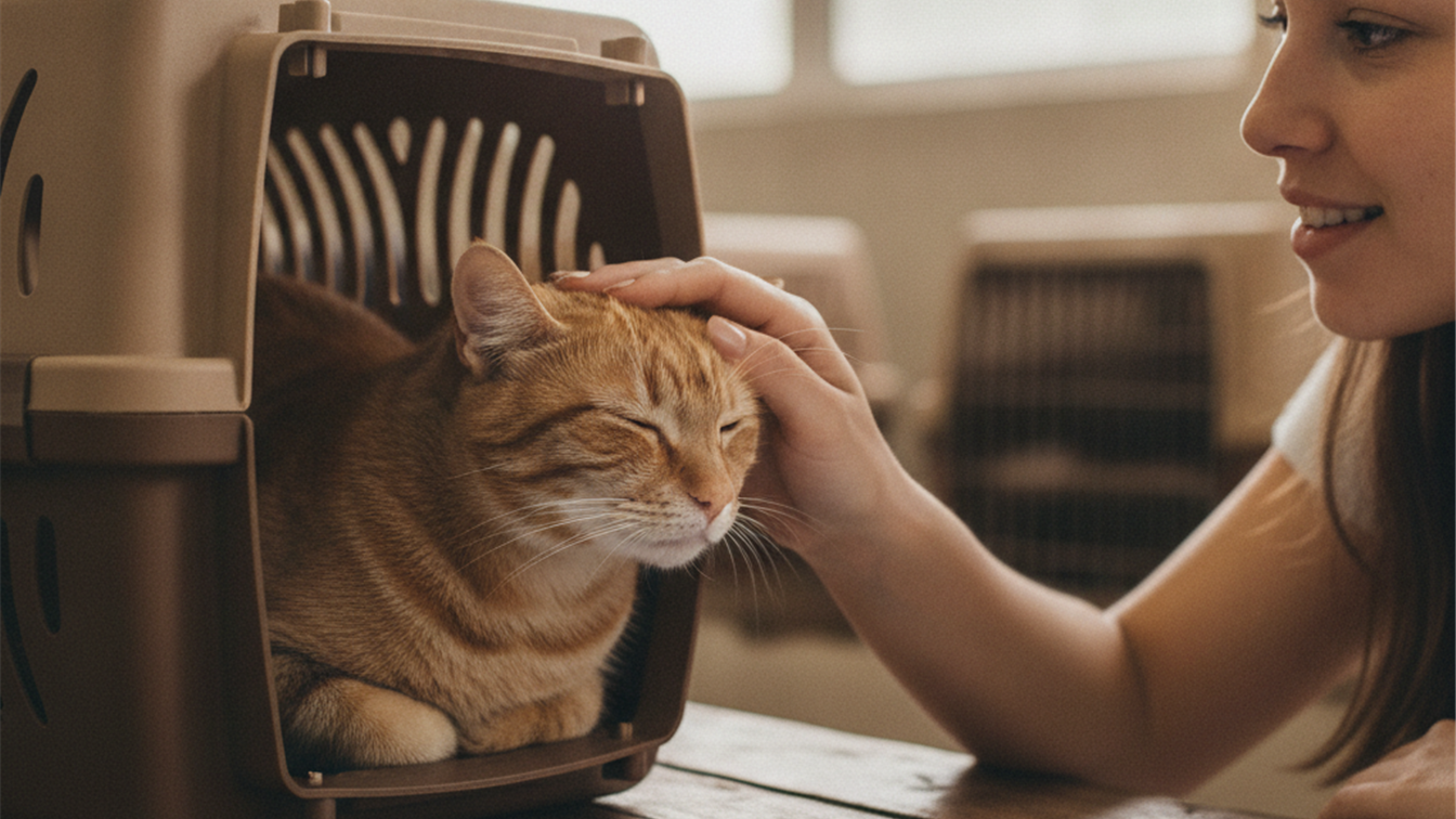 gato resgatado sendo adotado contrato adocao