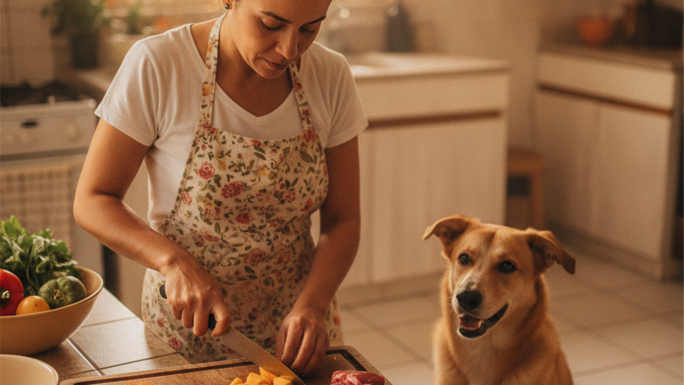 preparo de alimentacao natural para caes