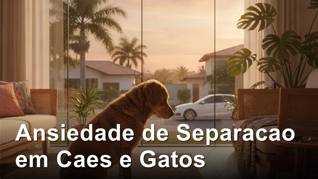 Cao ansioso olhando pela janela esperando dono