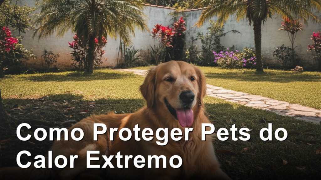 cachorro descansando na sombra em dia de calor extremo