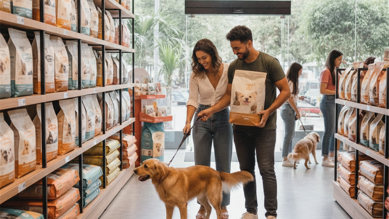 Loja pet shop com produtos premium para caes e gatos no Brasil