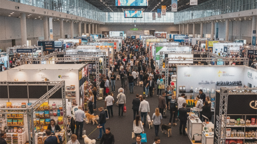 Feira PET South America 2026 em Sao Paulo com visitantes e caes