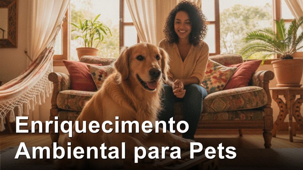 cachorro brincando com brinquedo de enriquecimento ambiental