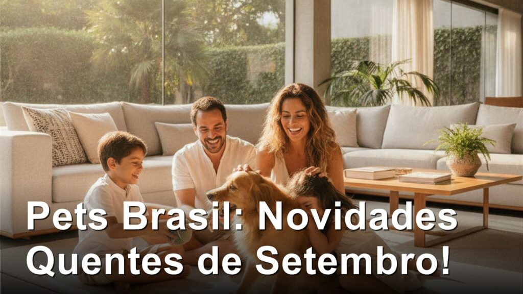 Familia com cachorro golden retriever no Brasil