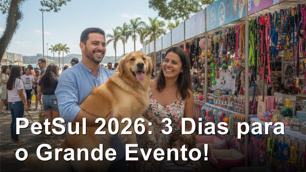 PetSul 2026 - familia com cachorro em feira pet no Brasil