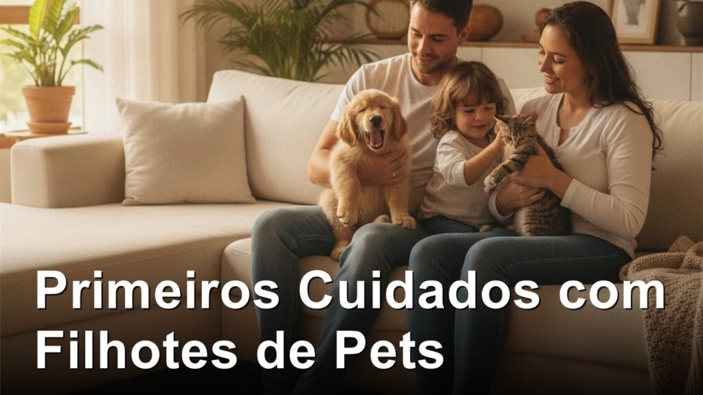 primeiros cuidados filhotes caes gatos